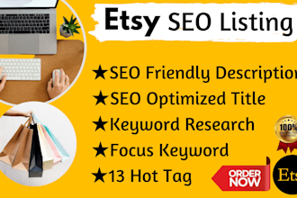 do etsy product description, etsy listing, etsy SEO title and tags for improved