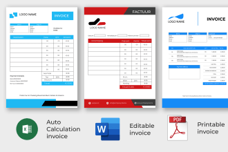 create auto calculated invoice, price list, custom invoice