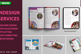 design magazine, product catalog, business brochure and ebook etc