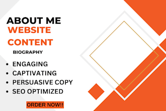 write a captivating website content, about us, real estate bio, instagram bio