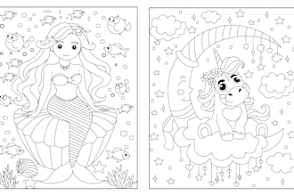draw kids coloring pages for children and adults