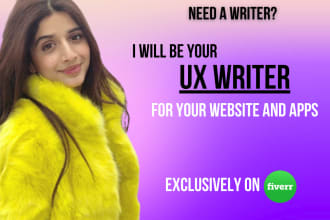 do UX writing for your website, app, brand story