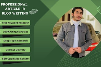 write high quality and tech articles and blog posts