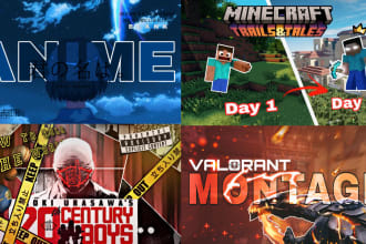 do gaming and anime related thumbnail