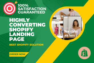 do shopify landing page design or shopify one product store