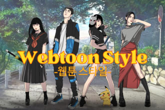 draw your photo in webtoon comic style