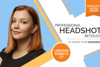 retouch your business headshot photo for CV and linkedin