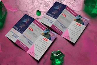 do business brochure design bifold, trifold brochure design within 4 hrs