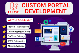 create a custom portal on laravel for your business needs