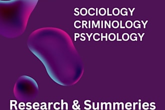 do criminology, sociology, psychology, anthropology  history