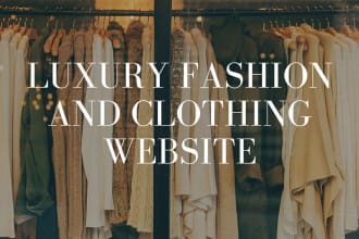 design ecommerce, clothing, boutique, and fashion website