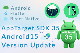 update sdk version or target API level for android to sdk 35 upgrade gradle 16kb