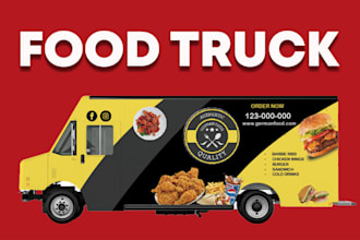 create vehicle wrap design, trailer, food truck and van wrap