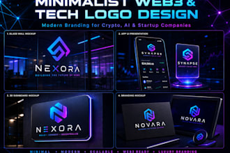 design modern minimalist web3 crypto and tech startup logo