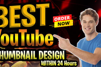 do a amazing eye catchy attractive youtube thumbnail design