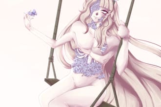 draw a character in my own anime inspired style for you