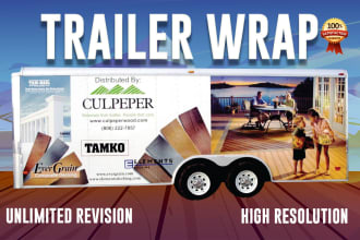 design professional box trailer, long trailr,trailer wrap ,gaming trailer wrap