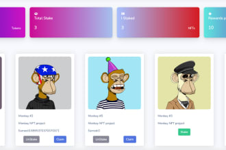 build token staking and nft staking website