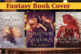 design fictional book cover, fantasy book cover, kdp book cover in just 5 hours