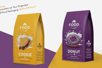 do modern food labels, stand up pouch, food bag packaging
