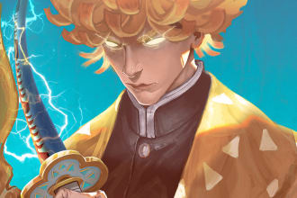 Best Deals! draw any anime character in the desired artstyle