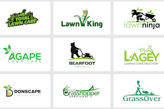 design modern landscape and lawn care logo