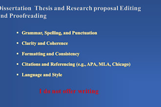 edit and proofread your thesis, or research proposal