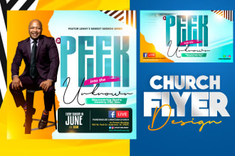create a very clean church flyer, birthday poster in 6hrs