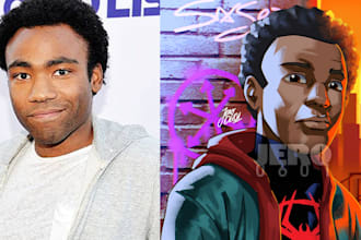draw you in the style of spiderverse