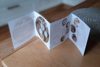 artistically design a unique pamphlet or brochure
