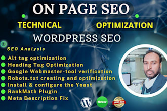 do onpage seo and technical optimization on wordpress site