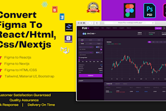 convert figma to html, react or nextjs