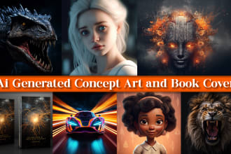 create amazing ai concept art,book covers using midjourney