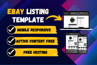 design ebay template, ebay listing template, ebay store design