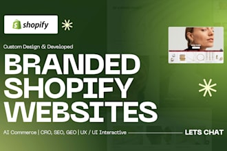 build branded shopify website development, cro, shopify website design