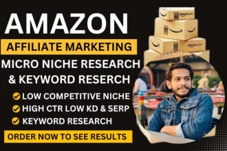 find a micro niche and do keyword research for amazon affiliate marketing