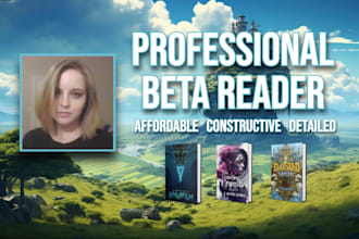 beta read your fantasy or science fiction novel