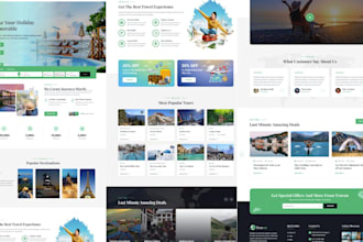 design vacation rental website, short term rental website, tourism website