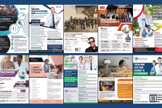 design professional medical dental home care health care flyer or brochure