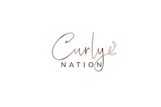 looking youthful elegant curly hair salon logo