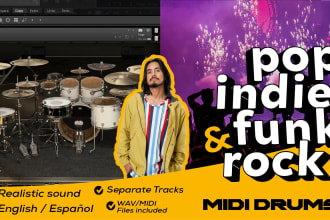 create epic midi drums for your pop, indie, funk songs
