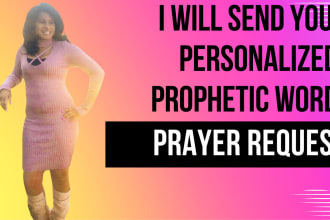 give you a personalized prophetic word prayer requests