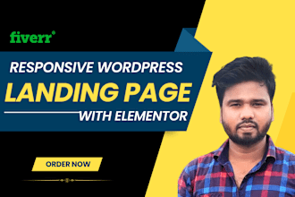 design wordpress  website and landing page by elementor pro