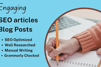 write researched unique SEO articles and blogposts