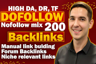 build 200 USA backlinks on high authority blog and forum sites quality SEO link