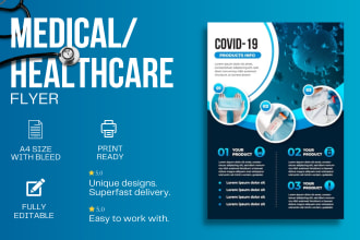 design medical, clinical, dental and healthcare flyer