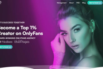 design  onlyfans agency website, onlyfans modeling website with wordpress