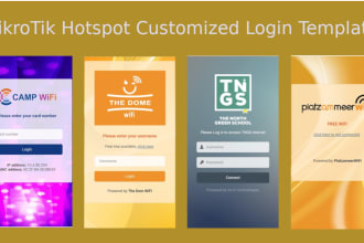 design your mikrotik captive portal login with your logo