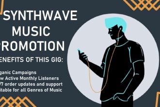 promote your synthwave music to gain more monthly listeners