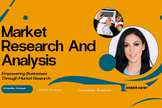do market research, competitive analysis, trends, statistics